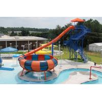 Quality Fiberglass Water Park Slide Single Rider Space Bowl Water Slide 12m Height for sale