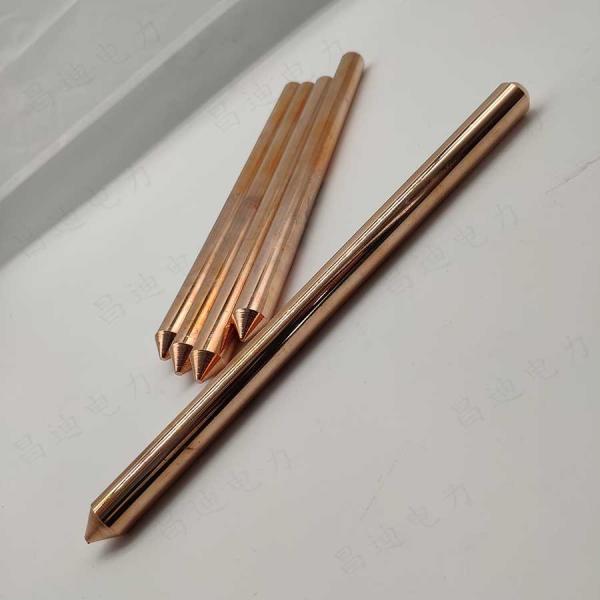 Quality 4 Feet Pure Copper Solid Earthing Rod Electroplated 4ft for sale
