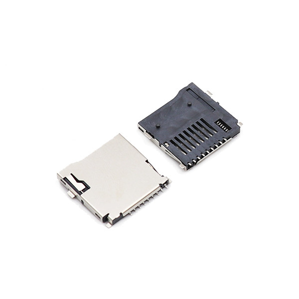 Quality Push Push Female Micro SD Card Connector LCP T Flash Socket 9 Pin for sale