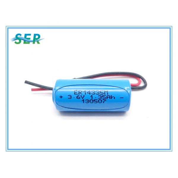 Quality Spiral Type 3.6V 1200mAh Lithium Primary Battery 2/3AA Size ER14335M For Water Heating Meter for sale