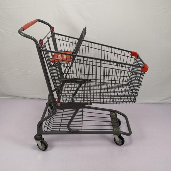 Quality American Style 125L Steel Shopping Cart With 4