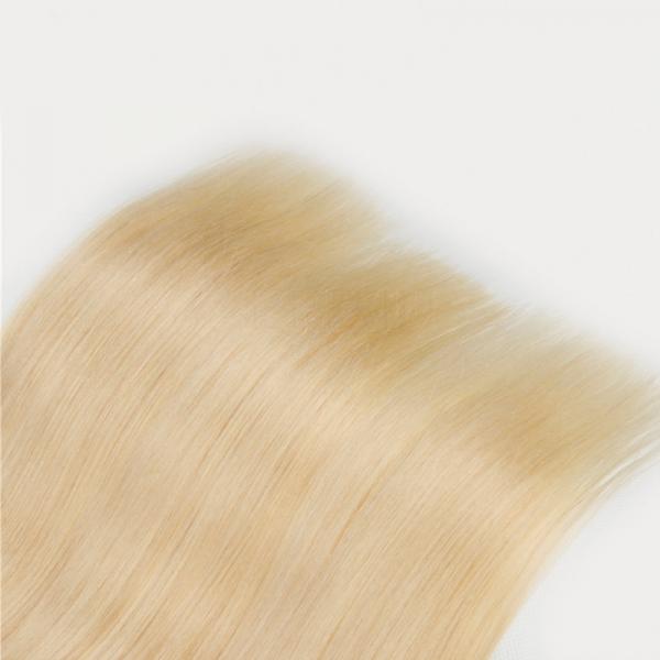 Quality Single Drawn Human Hair Weave Color 613 Blonde Weft Hair Extensions 12-26 Inch for sale