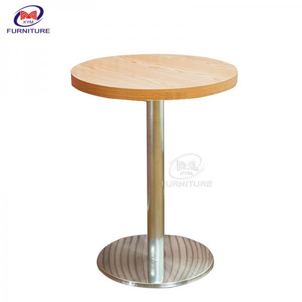 Quality Portable Metal Cocktail Round Bar Stools With Wood Table Top for sale