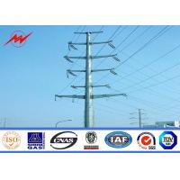 Quality Galvanized Metal Steel Transmission Pole / Iron Electric Power Poles for sale