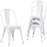 China Metal Kitchen Stackable Metal Restaurant Chairs , Restaurant Stacking Chairs factory