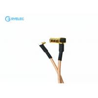 China Bulkhead Mount Rf Pigtail Cable Mmcx Right Angle Male Plug To Smb Female Jack factory