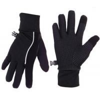 China Black Outdoor Sport Gloves Camping Driving Touch Screen Warm Lining factory