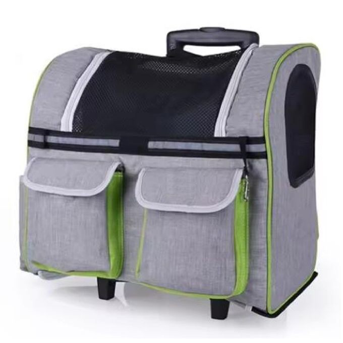 China Wholesale Wheeled Pet Bag Traveling Trolley Pet Luggage Backpack Bag With Wheels factory