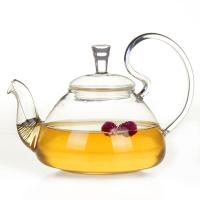 China Small Loose Leaf Clear Glass Teapot With Glass Strainer / Lid Eco Friendly factory