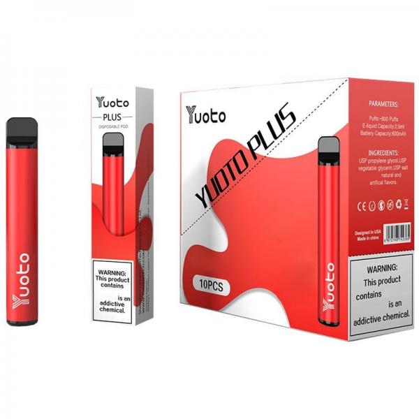 Quality 800puffs 1.6ohm 4.2V Flavored Disposable Vape Pen 600mah 2.5ml for sale