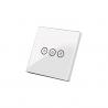 China 3gang EU Smart Glass Wall WIFI Remote Control Switch IOS / Android Application factory