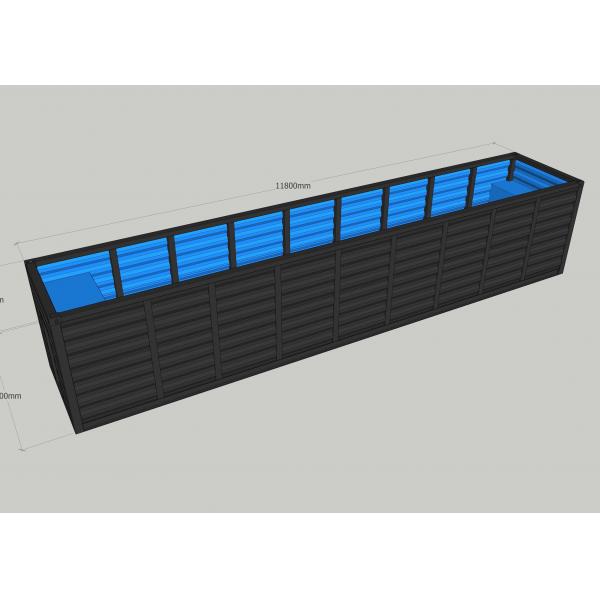 Quality 40HC Steel Swimming Pool Shipping Container With Escalator for sale