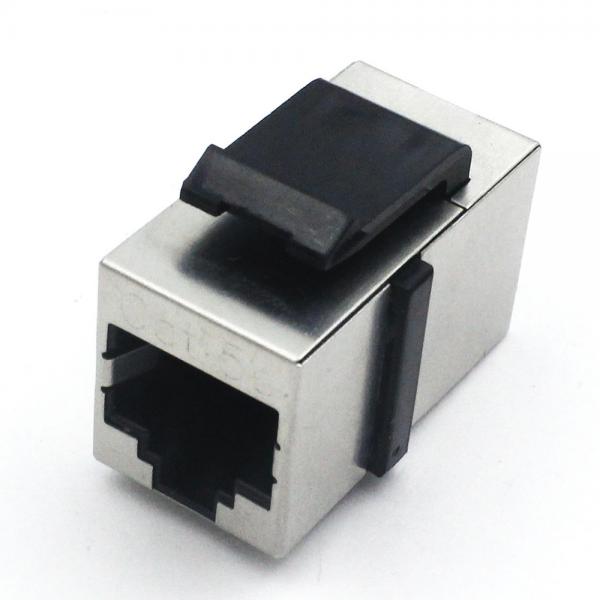 Quality Shielded 180 Degree Rj45 Female Adapter / Mini Ethernet Female Adapter Clip On for sale