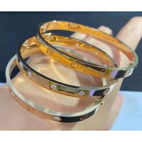 Quality Unisex 18k Gold Jewelry Anniversary Engagement Hk Setting Bangle for sale