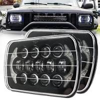 China 85W Rectangle Jeep Wrangler Yj Led Headlights , 5x7 Cree Led Headlights With DRL for sale