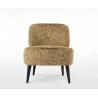 China modern living room furniture linen fabric single sofa chair with solid wood legs factory