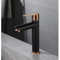 China Matte Black Bathroom Vessel Sink Faucet SUS304 Stainless Steel Basin Cold Tap factory