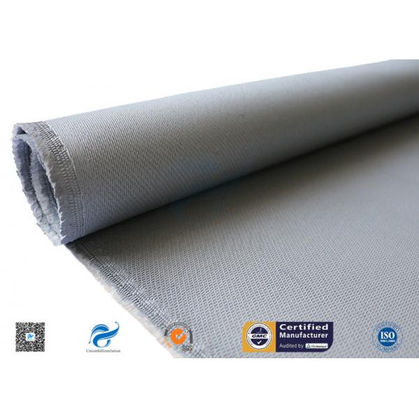 Quality 0.7mm Grey Silicone Coated Fabric / High Temperature Resistant High Silica Cloth for sale