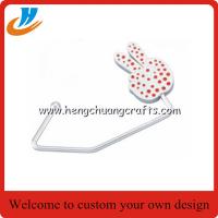 China Custom Promotion Purse Hook Foldable Fashion Table Top Metal Handbag/Bag Hanger for gifts factory