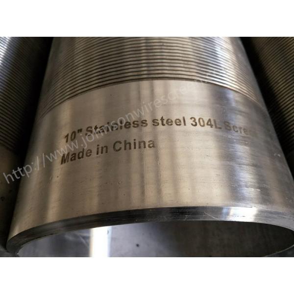 Quality Stainless Steel 304l Johnson Vee Wire Screen , Deep Well Wound Screen 35kg / Meter for sale