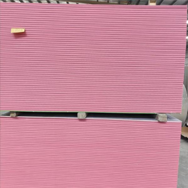 Quality Paperbacked Pink Fire Resistant Plasterboard For Ceiling System for sale