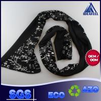 China Black Seamless Skull Winter Knitted Scarf For Men Embroidery Logo Available factory