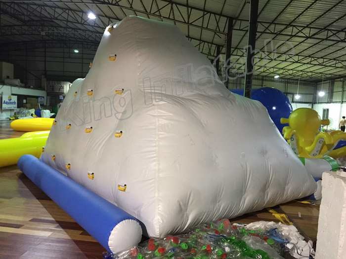 China PVC Tarpaulin Giant White Inflatable Water Toy / Inflatable Iceberg For Water Park for sale