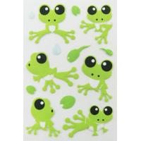 China Small Frog Shape Animal Scrapbook Stickers , Childrens Sticker Sheets 80 X 120mm factory