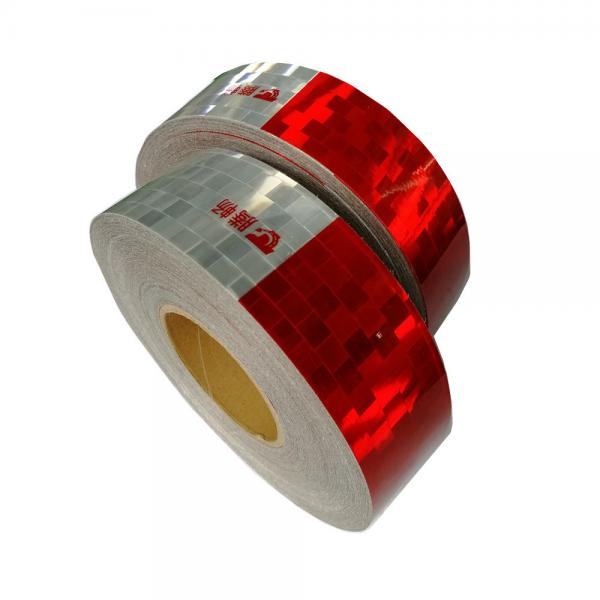 Quality Prismatic Conspicuity Red And White Reflective Tape For Trucks CarsMetalized for sale