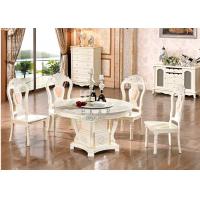 China High quality carving italian wooden round dining room table factory