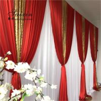 China Unique wedding event stage decoration backdrop fabric sequin factory