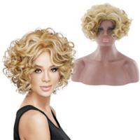 China Average Cap Size Human Pre Bonded Hair Extensions Soft Short Curly Bob Wigs factory