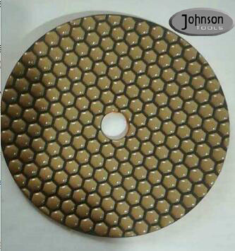 Quality 7 Inch Honeycomb Dry Diamond Polishing Pads For Stone Surface Super Soft Type for sale