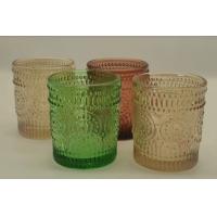 China embossed designed Glass Candle Tealight Holders factory