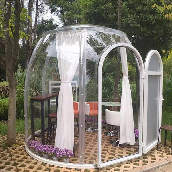 Quality Fast Build Outdoor Dining Bubble Tent With PC Transparent Board for sale