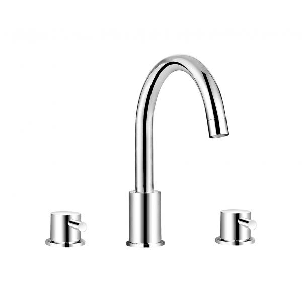 Quality Cleanroom Bath Shower Mixer Contemporary Double Handle Three Hole for sale