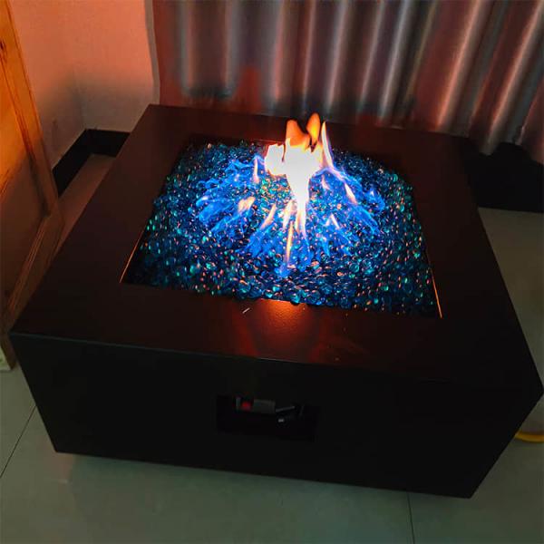 Quality 800mm Patio Propane Garden Gas Fire Pits Table ISO Garden Glass Fire Pit for sale