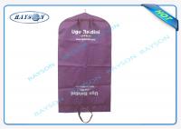 China Eco Friendly Non Wove Fabric Bags , Suit Garment Bag Recyclable With Zipper factory