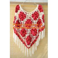 China Fringe Crochet Shawl Wrap Poncho Women Pashmina Fur Designer Handmade Crocheted Multiwear factory