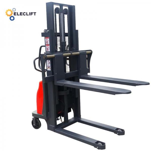 Quality 24V 120Ah Battery Operated Semi Electric Pallet Stacker Overall Width 800mm for sale