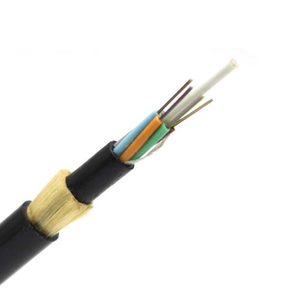 Quality 24 Core ADSS Fiber Optic Cable Aerial G652D Fiber Self-Supporting for sale