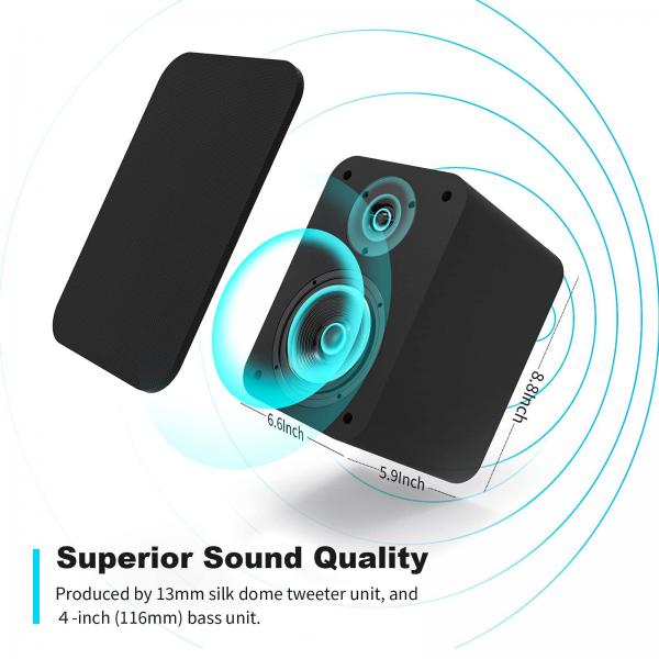 Quality Active Bluetooth Bookshelf Speakers For TV Turntables 50W RMS for sale
