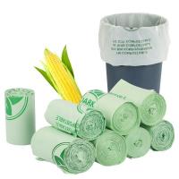 China Compostable Biodegradable Plastic Garbage Bags Eco Friendly Cornstarch for sale