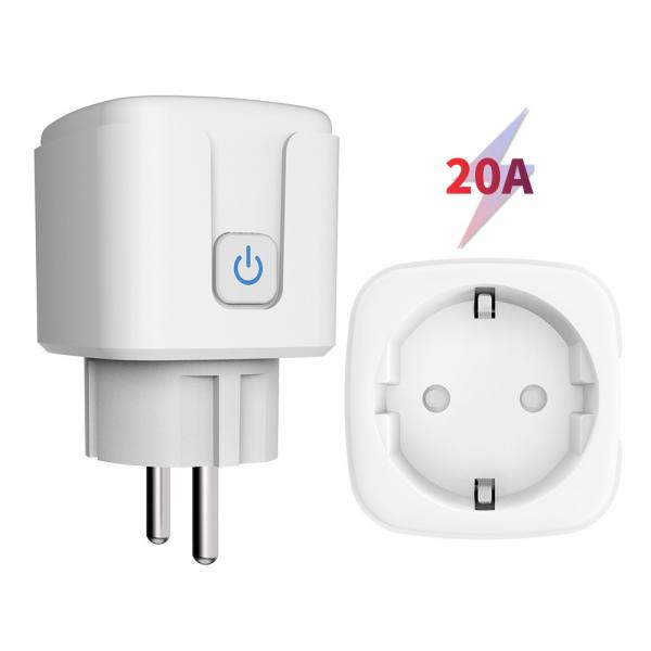 Quality SIXWGH Tuya Smart Socket 20A WIFI EU Plug Electrical Outlet Smart Plug Socket for sale