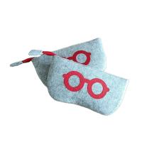 China Lightweight Soft Felt Pouch Glasses Case Simple Western Style factory