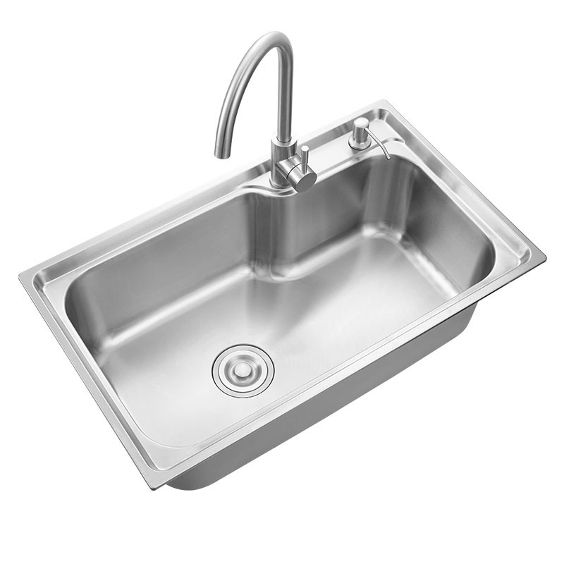 China Insert Kitchen Sink Stainless Steel 304 Handmade Chrome Color factory