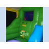 China Commercial backyard jungle theme kids inflatable jumping castle with slide made of best pvc tarpaulin factory