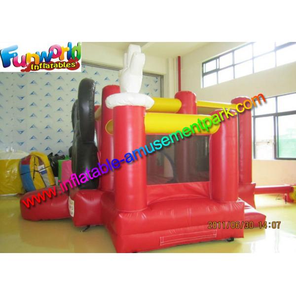 Quality Mickey Mouse Inflatable Bounce Houses , Small Jumping Castle With Repair Kit for sale