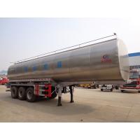 China 40t Fresh Milk Delivery Tanks Trucks And Trailers 3 Axle Stainless Steel Milk Tank Truck factory