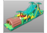 China Digital Painting Large Bouncy Obstacle Course , Inflatable Combo Bouncer Dual Lane Module factory